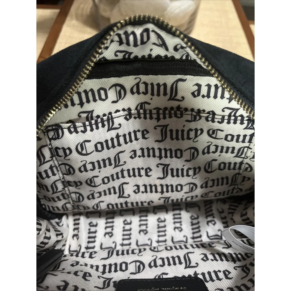 Juicy Couture Obsession‎ Crossbody Camera Bag Black Velour NWOT